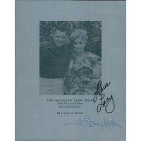 Lucille Ball and Gary Morton Signed 8x10 Photo Page JSA Authenticated