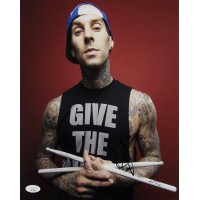 Travis Barker Blink 182 Drummer Signed 11x14 Matte Photo JSA Authenticated