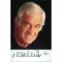 Jean-Paul Belmondo Signed 4x6 Cardstock Photo JSA Authenticated