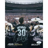 Charlie Benante Anthrax Drummer Signed 8x10 Cardstock Photo JSA Authenticated