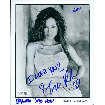 Traci Bingham Baywatch Signed 8x10 Glossy Promo Photo JSA Authentic P Removed