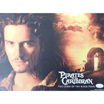 Orlando Bloom Pirates of the Caribbean Signed 11x14 Lobby Card JSA Authenticated