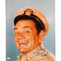 Ernest Borgnine McHale's Navy Signed 16x20 Matte Photo JSA Authenticated