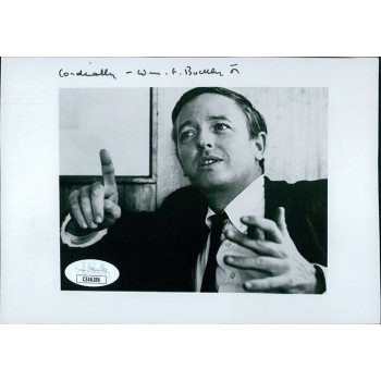 William F. Buckley Political Commentator Signed 5x7 Glossy Photo JSA Authentic