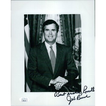 Jeb Bush Governor of Florida Signed 8x10 Matte Photo JSA Authenticated