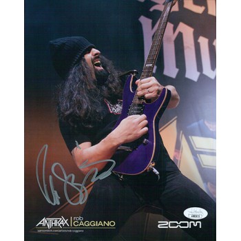 Rob Caggiano Anthrax Guitarist Signed 8x10 Cardstock Photo JSA Authenticated