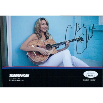 Colbie Caillat Singer Signed 5x7 Cardstock Promo Photo JSA Authenticated