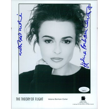 Helena Bonham Carter The Theory of Flight Signed 8x10 Photo JSA Authenticated