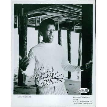 Mel Carter Singer Signed 8x10 Glossy Promo Photo JSA Authentic Personalized
