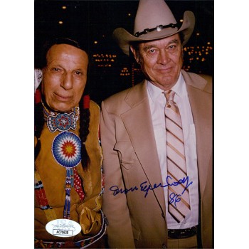 Iron Eyes Cody Actor Signed 5x7 Matte Photo JSA Authenticated