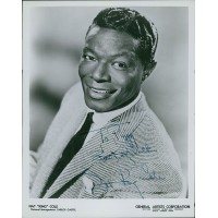Nat King Cole Jazz Signer Musician Signed 8x10 Glossy Photo JSA Authenticated