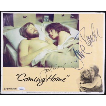 Coming Home Jon Voight Jane Fonda Signed 11x14 Lobby Card Photo JSA Authentic