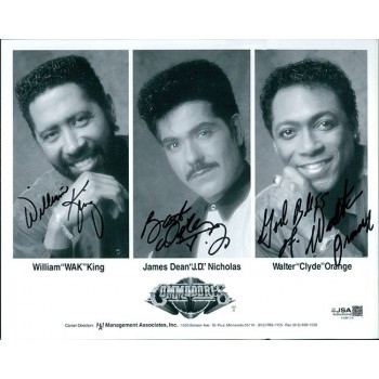 Commodores Signed 8x10 Cardstock Promo Photo JSA Auth Walter Orange William King