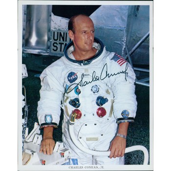 Charles Pete Conrad Jr. Astronaut Signed 8x10 Cardstock Photo JSA Authenticated