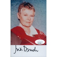 Judi Dench Actress Signed 3.5x5.5 Matte Photo JSA Authenticated