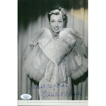 Frances Drake Actress Signed 6.5x9.5 Glossy Photo JSA Authenticated