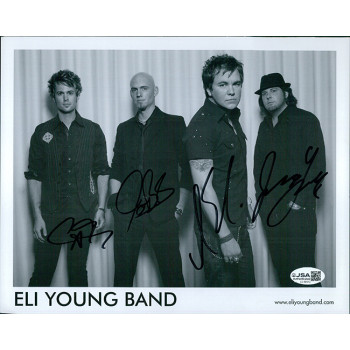 Eli Young Band Signed 8x10 Cardstock Promo Photo JSA Authenticated Mike Eli