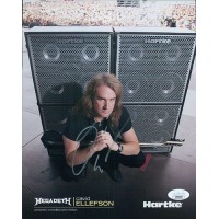 Billy Ellefson Megadeth Bassist Signed 8x10 Cardstock Photo JSA Authenticated