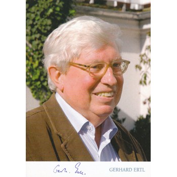 Gerhard Ertl Physicist Nobel Prize Signed 4x5 Photo Card JSA Authenticated