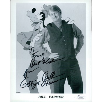Bill Farmer Goofey Signed 8x10 Glossy Photo JSA Authenticated