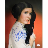 Carrie Fisher Star Wars Signed 11x14 Matte Photo PSA Authenticated
