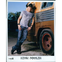 Kevin Fowler Country Singer Signed 8x10 Cardstock Promo Photo JSA Authenticated