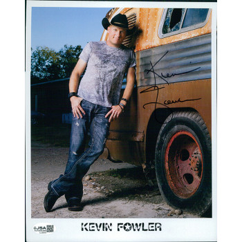 Kevin Fowler Country Singer Signed 8x10 Cardstock Promo Photo JSA Authenticated