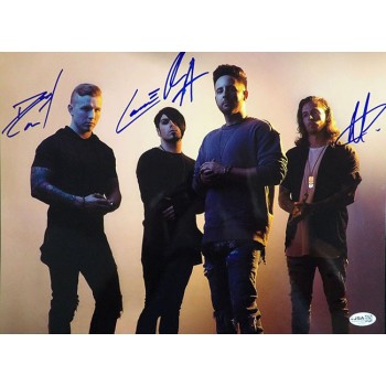 From Ashes to New Band Signed 11x14 Glossy Photo JSA Authenticated Case Dowdle