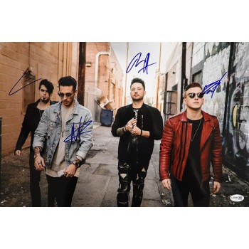 From Ashes to New Band Signed 12x18 Glossy Photo JSA Authenticated Case Dowdle