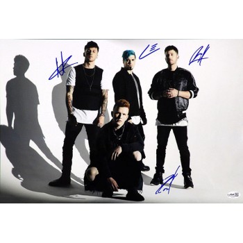From Ashes to New Band Signed 12x18 Glossy Photo JSA Authenticated Case Dowdle