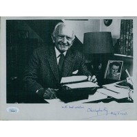Christopher Fry Screenwriter Playwright Signed 8.5x11 Page Photo JSA Authentic
