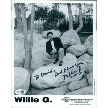 Willie G. Garcia Signed 8x10 Cardstock Promo Photo JSA Authenticated