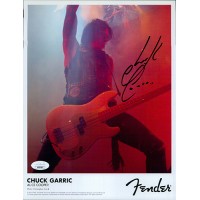 Chuck Garric Bassist Signed 8.5x11 Cardstock Promo Photo JSA Authenticated