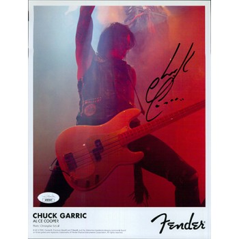 Chuck Garric Bassist Signed 8.5x11 Cardstock Promo Photo JSA Authenticated