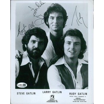 Gatlin Brothers Larry Steve Rudy Signed 8x10 Glossy Promo Photo JSA Authentic
