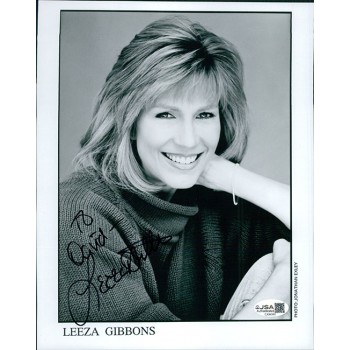 Leeza Gibbons Actress Talk Show Host Signed 8x10 Matte Photo JSA Authenticated