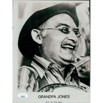 Grandpa Jones Country Singer Signed Cut 7.5x10 Glossy Photo JSA Authenticated