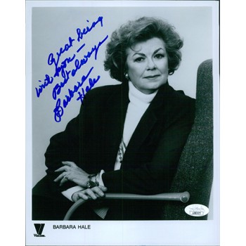 Barbara Hale Actress Signed 8x10 Glossy Promo Photo JSA Authenticated