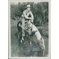 Monte Hale Western Cowboy TV Actor Signed 5x7 Photo JSA Authenticated