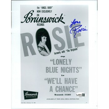 Rosie Hamlin Singer Signed 8x10 Glossy Photo JSA Authenticated