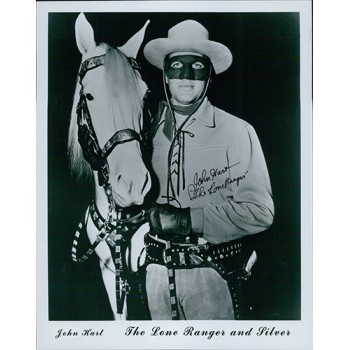 John Hart The Lone Ranger Actor Signed 8x10 Glossy Photo JSA Authenticated