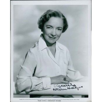 Helen Hayes Actress Signed 8x10 Original Still Glossy Photo JSA Authenticated