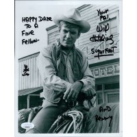 Will Hutchins Sugarfoot Actor Signed 8x10 Glossy Photo JSA Authenticated