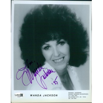 Wanda Jackson Singer Signed 8x10 Glossy Promo Photo JSA Authenticated