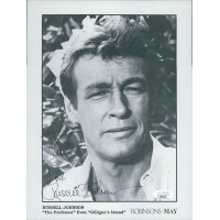 Russell Johnson Gilligan's Island Signed 8x10.5 Cardstock Photo JSA Authentic