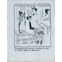Hank Ketcham Dennis The Menace Signed 8.5x11 Page JSA Authenticated