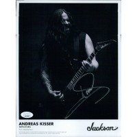 Andreas Kisser Guitarist Signed 8.5x11 Cardstock Promo Photo JSA Authenticated