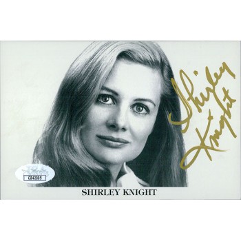 Shirley Knight Actress Signed 4x6 Cardstock Promo Photo JSA Authenticated