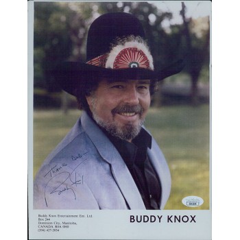 Buddy Knox Singer Signed 8.5x11 Laser Print Promo Photo JSA Authenticated