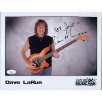 Dave LaRue Bassist Signed 8.5x11 Cardstock Promo Photo JSA Authenticated